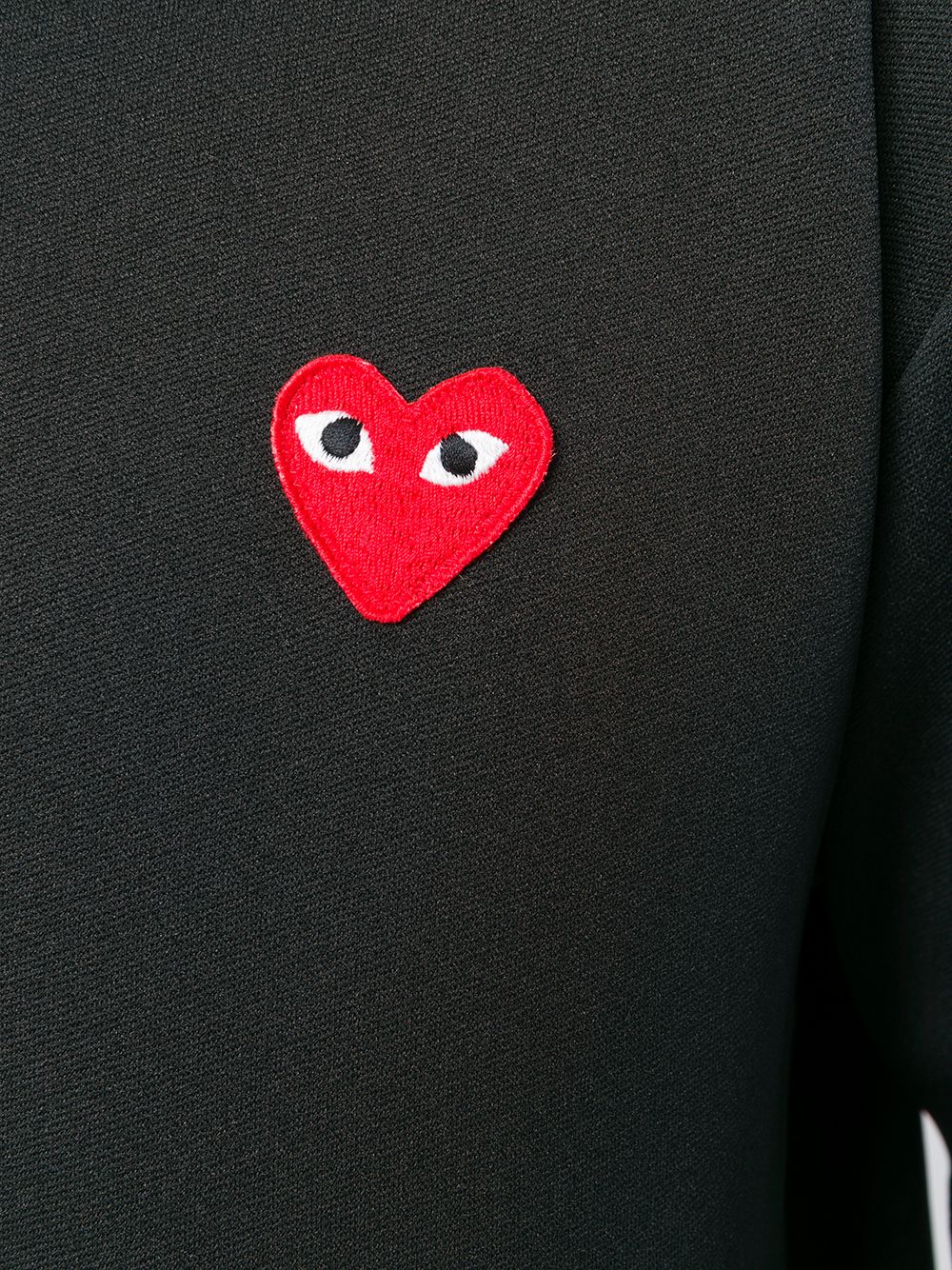 zipped red emblem hoodie unisex - COMME DES GARÇONS PLAY - d — 2